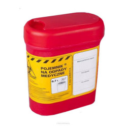 RN-pojemnik na odpady med. 0,7l czerwony - 1