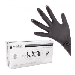 MedaSept-Rękawice czarne nitryl XS - 1