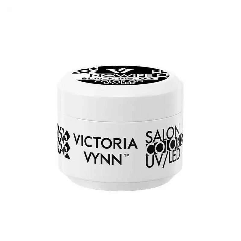 vv-Art Gel 3D uv/led 02 BLACK NO WIPE - 1