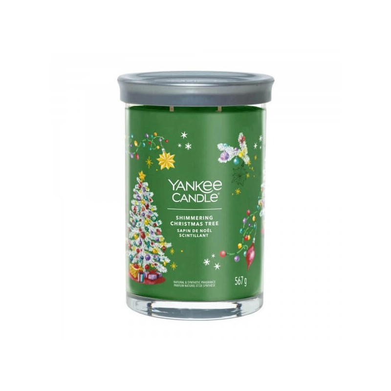 YC-Świeca Tumkbler z dwoma knotami  Shimmering Christmas Tree 567g - 1