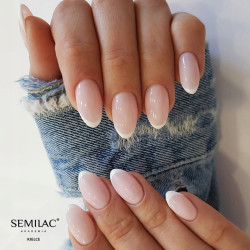 Semilac - Lakier Hybrydowy 002 Delicate  French 7ml - 4
