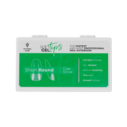 vv-SOFT GEL TIPS Short Round Tips Krótki  Owal - 1