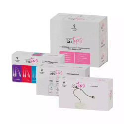 vv-SOFT GEL TIPS Set With Long Stiletto  Zestaw Długi Sztylet  :tipsy,preparaty,pilnkik 100/180,lampa Led - 1