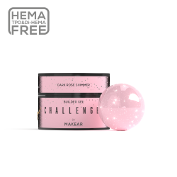 Makear-ChallenGel-HG15 Dark Rose Shimmer  50ml - 1
