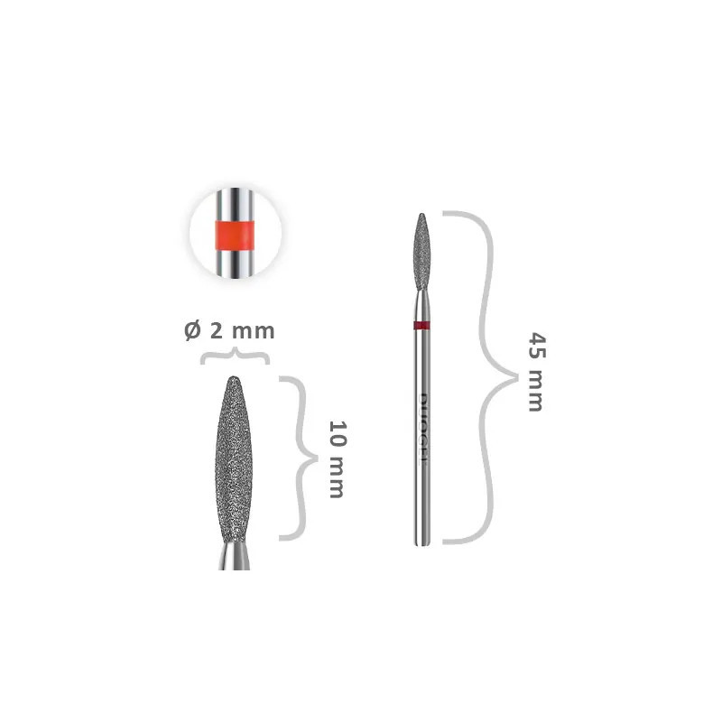 DuoGel - Frez ŁEZKA Ø2,3 mm LE - Fi23R10