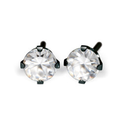 kol-System75 4mm Cubic Zirconia  w pazurkach kolor czarny 7517-0100 - 1