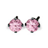 kol-System75 4mm Cubic Zirconia różowa  w pazurkach kolor czarny 7517-0150 - 1
