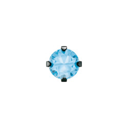 Studex kolczyki - System75 4mm Cubic Zirconia niebieska w pazurkach kolor czarny - 2