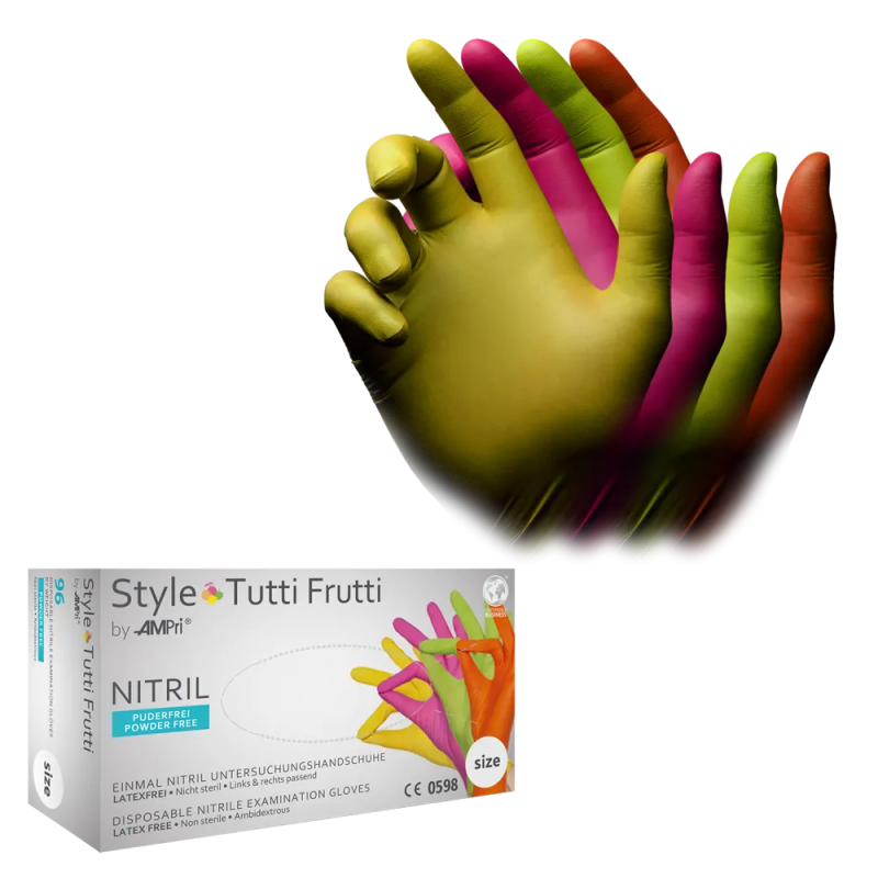 Ampri Style-Tuttifrutti rękawice  nitrylowe box 100szt M - 1