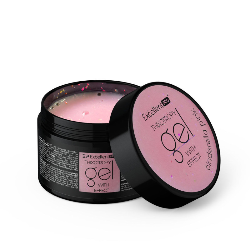 Excellent PRO-Thixotropy gel with effect  Cinderel Pink  50g - 1