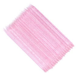 Clavier-Patyczki do manicure plastic  róz/brokat 50szt - 2