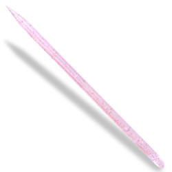 Clavier-Patyczki do manicure plastic  róz/brokat 50szt - 3