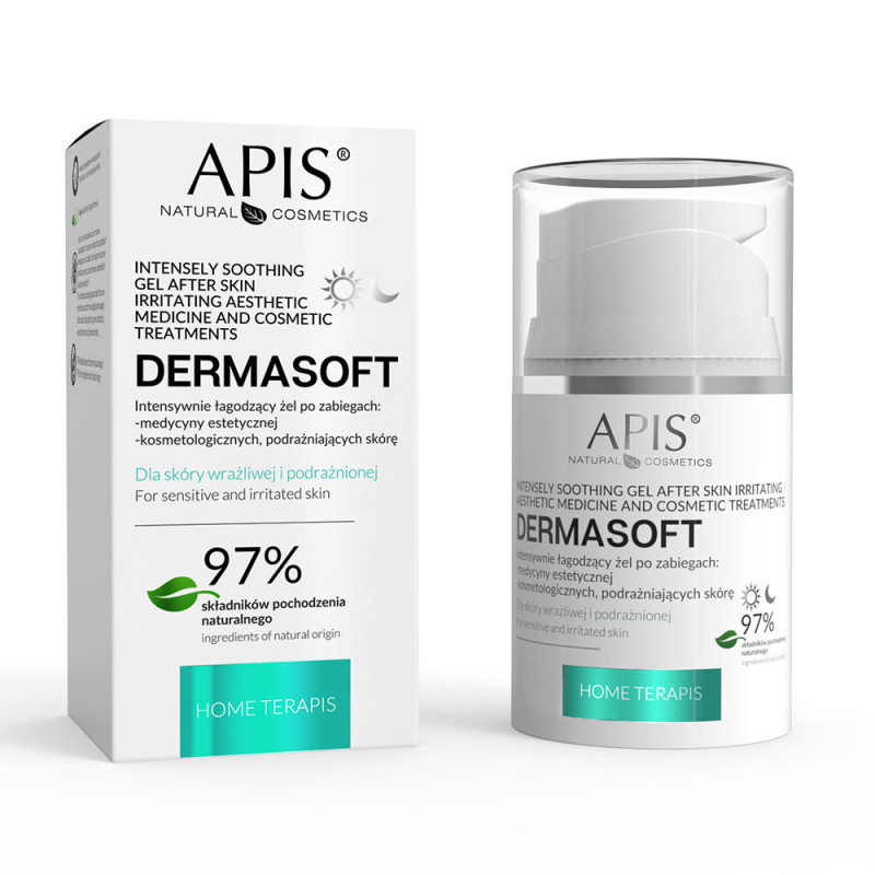 Apis-DERMASOFT-Intensywnie łagodzący żel  po zabiegach medycyny estetycznej i kosmetologicznych podrażniających skórę, 50ml - 1