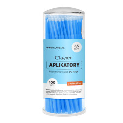 Clavier-Mikroszczoteczki/aplikatory  niebieski 100szt - 1
