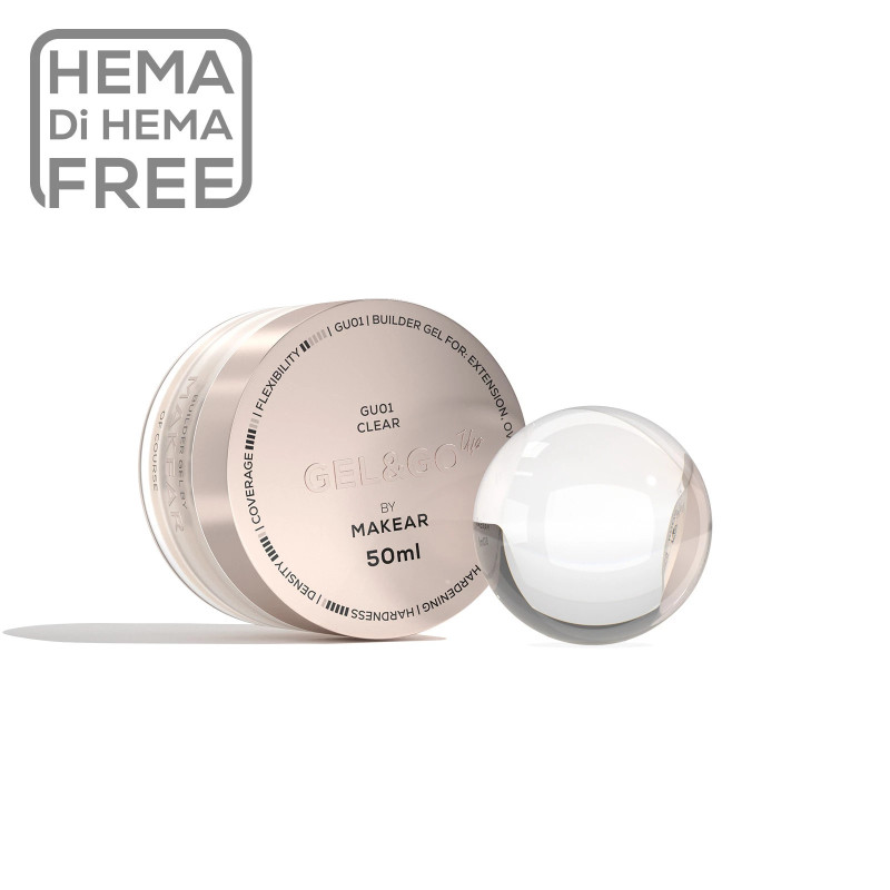 Makear - GU01 Gel&Go Up Clear - żel budujący, 50ml