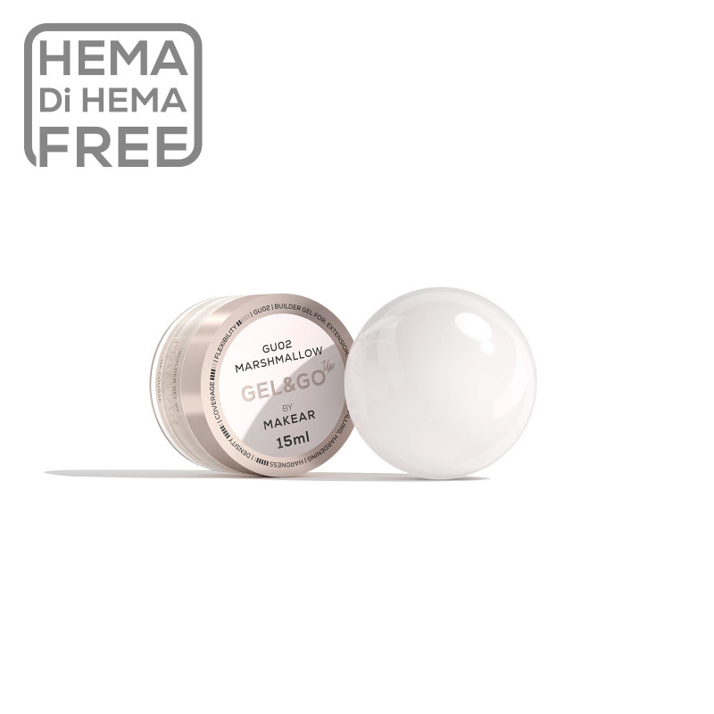 Makear - GU02 Gel&Go Up Marshmallow - żel budujący, 15ml