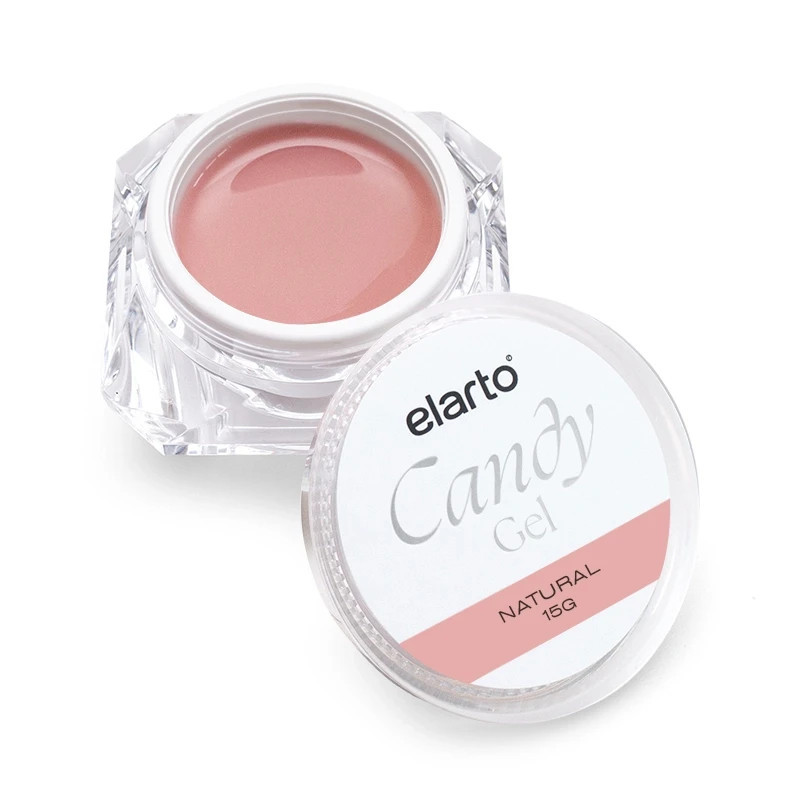 Elarto - Candy Gel - Żel budujący beżowo-różowy Natural, 15ml