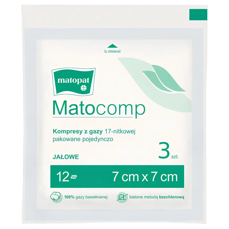 Ricco Nails - Kompres jałowy Matocomp 7x7, 20x3 op.