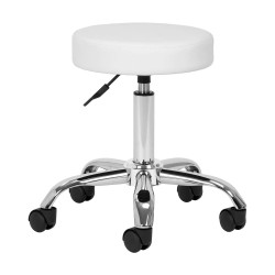 Activ - Taboret kosmetyczny AM-310v biały