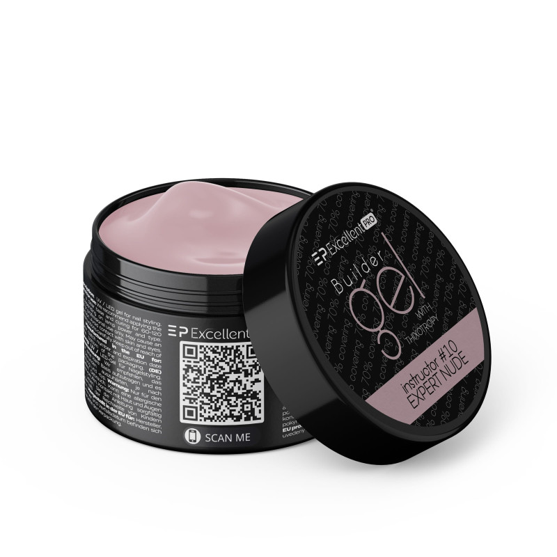 Excellent PRO - Builder gel with thixotropy Instructor No. 10 EXPERT NUDE, 50g