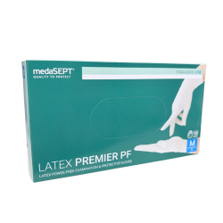 medaSEPT - Rękawice lateksowe bezpudrowe - Latex Premier PF - M