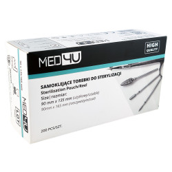 med4U - Samoklejące torebki do sterylizacji, 90mmx135mm