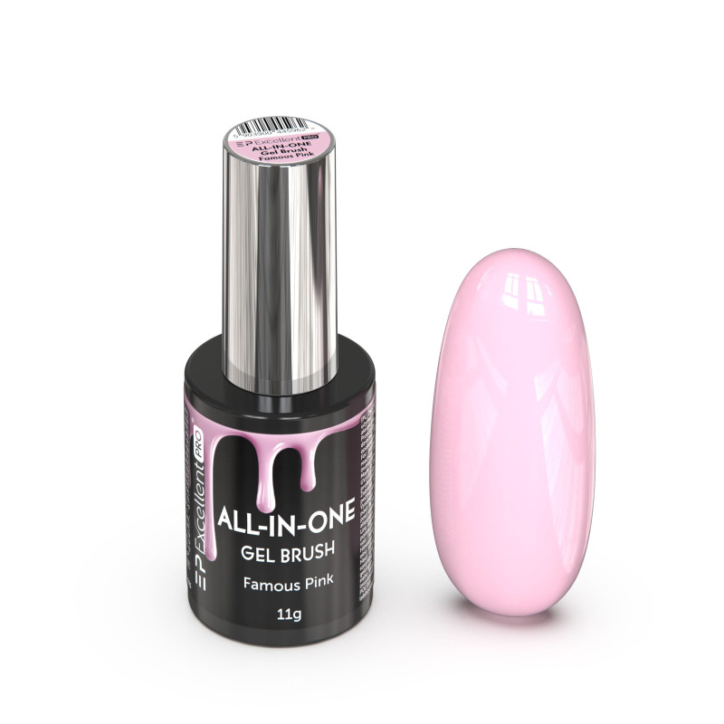 Excellent PRO - ALL-IN-ONE Gel Brush Famous Pink, 11g