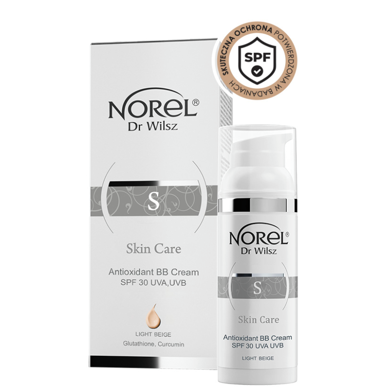 Norel - SKIN CARE - Krem BB antyoksydacyjny, SPF 30, UVA, UVB - Light beige 50ml, DK244