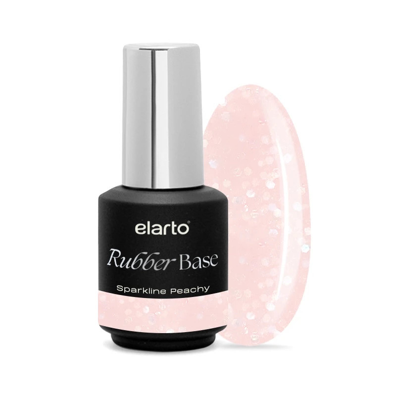 Elarto - Rubber Base Sparkline Peachy - Baza hybrydowa, 7ml