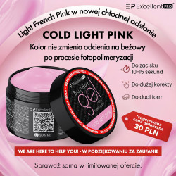 Excellent PRO - Builder gel with thixotropy cold light pink, 50g