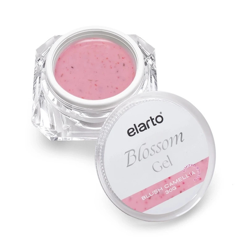 Elarto - Żel budujący różowy z kwiatuszkami - Blossom Gel Blush Camellia, 30g