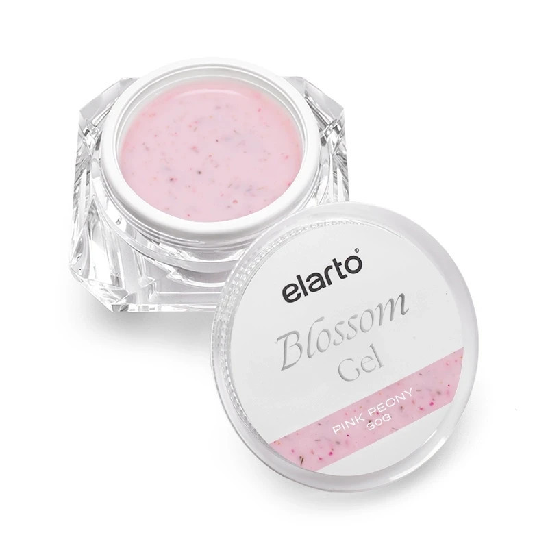 Elarto - Żel budujący różowy z kwiatuszkami - Blossom Gel Pink Peony, 30g