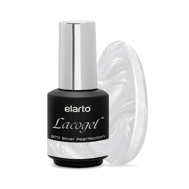 Elarto - Lacogel - Lakier hybrydowy Silver Pearlfection nr 970, 7ml