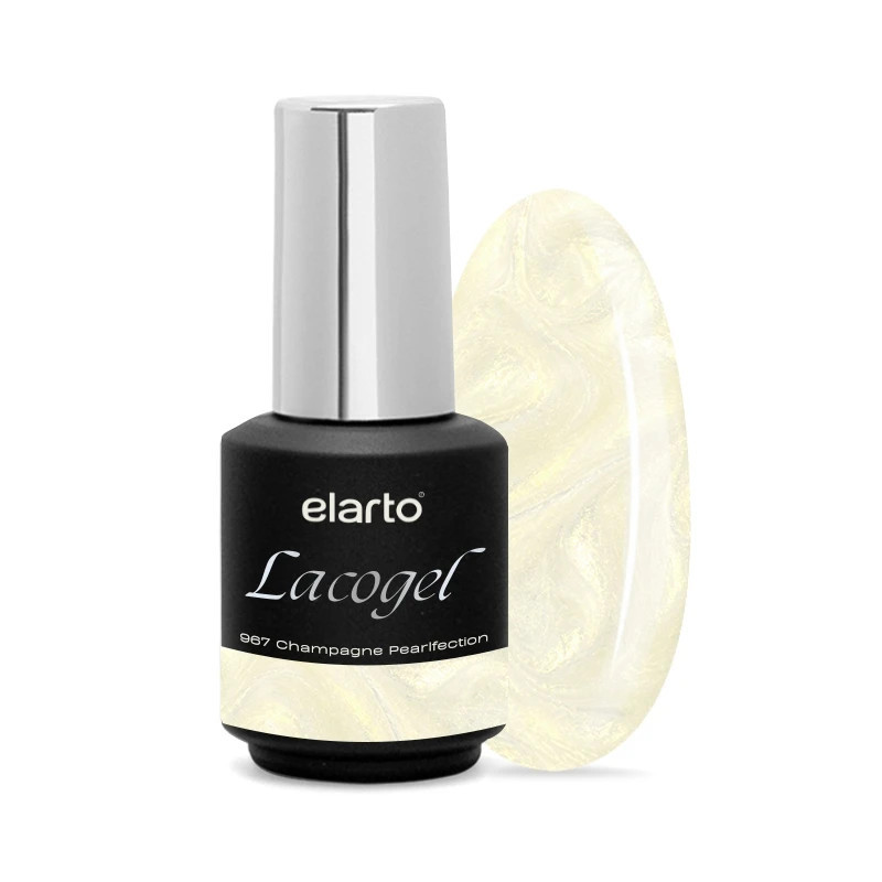 Elarto - Lacogel - Lakier hybrydowy Champagne Pearlfection nr 967, 7ml