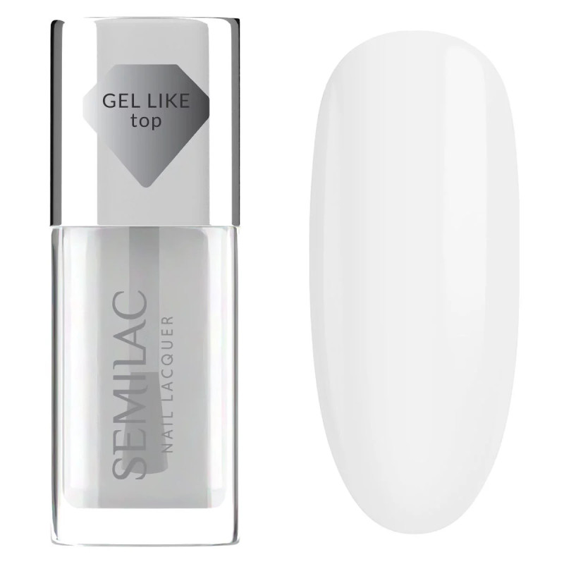 Semilac - Top do lakierów klasycznych - Nail Lacquer Top Gel Like, 9ml