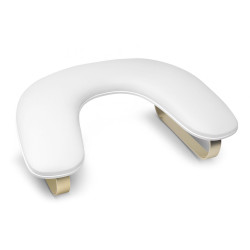 Clavier - Podpórka pod dłonie do manicure owal - miękka, biało-złota