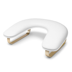 Clavier - Podpórka pod dłonie do manicure owal - miękka, biało-złota