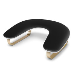 Clavier - Podpórka pod dłonie do manicure owal - miękka, czarno-złota