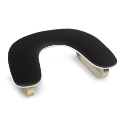 Clavier - Podpórka pod dłonie do manicure owal - miękka, czarno-złota
