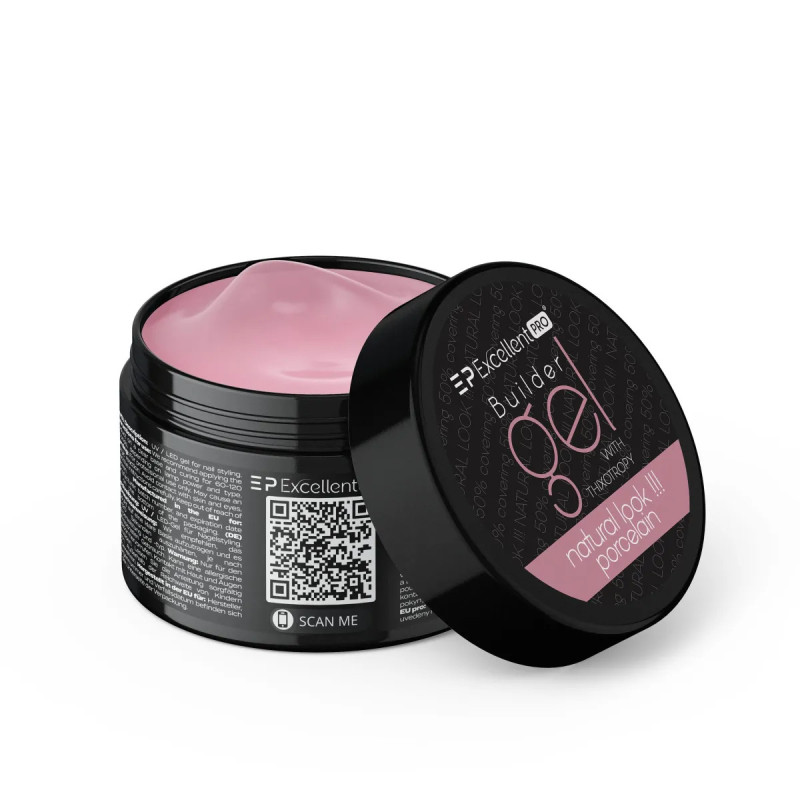 Excellent PRO - Builder Gel With Thixotropy Natural Look Porcelain, 50g