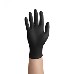 ZARYS - easyCARE nitrile - Rękawice diagnostyczne, nitrylowe, bezpudrowe - Black XS