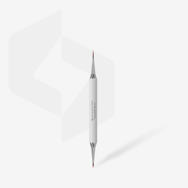 Staleks - EXCLUSIVE - 01/11 Dwustronny pędzel liner 7 mm / liner 12 mm