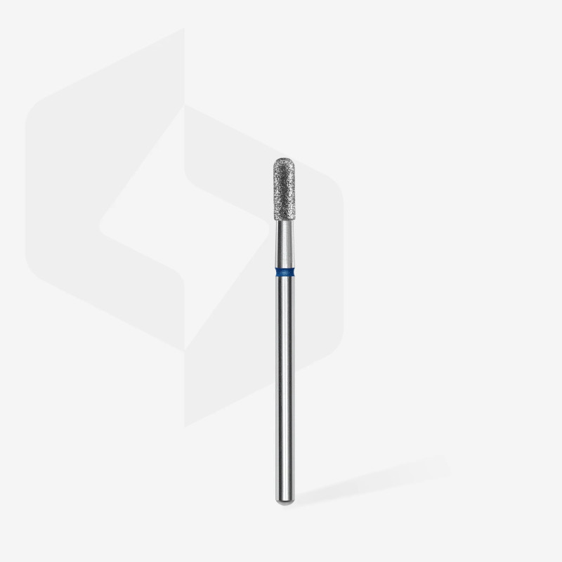 Staleks - EXPERT - Frez diamentowy cylinder zaokrąglony niebieski, średnica 2,3 mm, część robocza 6,5 mm