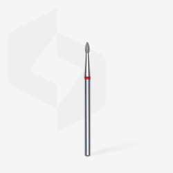 Staleks - EXPERT - Frez diamentowy pączek ostry czerwony, średnica 1,8 mm, część robocza 4 mm