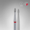 Staleks - EXPERT - Frez diamentowy pączek ostry czerwony, średnica 1,8 mm, część robocza 4 mm