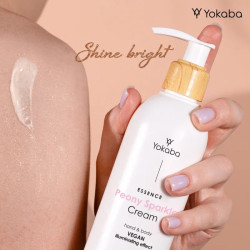 Yokaba - Peony Sparkle Cream - Rozświetlający krem do ciała z drobinkami, 230ml