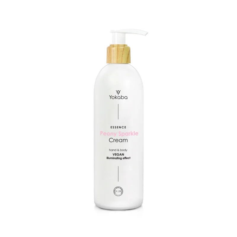 Yokaba - Peony Sparkle Cream - Rozświetlający krem do ciała z drobinkami, 230ml
