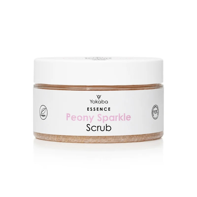 Yokaba - Peony Sparkle Scrub - Rozświetlający peeling do rąk i ciała, 250g