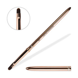 EM Nail - Pędzelek do żelu nr 4 zaokrąglony metalowy, rosegold