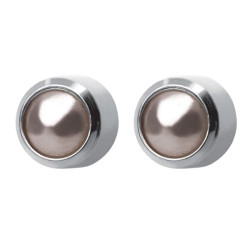Studex - System Plus - Kolczyki do przekłuwania, perła w srebrnej oprawie R301W
